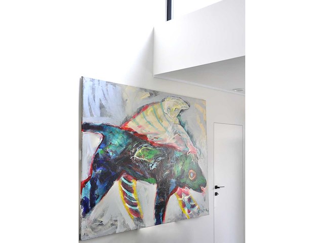 Willemijn bouman - gevangen - acryl op doek - 160x200 cm - afbeelding 4 van  13