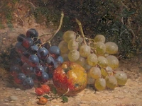 William hughers (1842-1901), still life with fruit, 1897, oil on panel 20 x 25 cm. (7.87 x 9.83 in.), frame: 50 x 55 cm. (19.67 x 21.64 in.)
