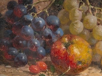 William hughers (1842-1901), still life with fruit, 1897, oil on panel 20 x 25 cm. (7.87 x 9.83 in.), frame: 50 x 55 cm. (19.67 x 21.64 in.) - afbeelding 5 van  5