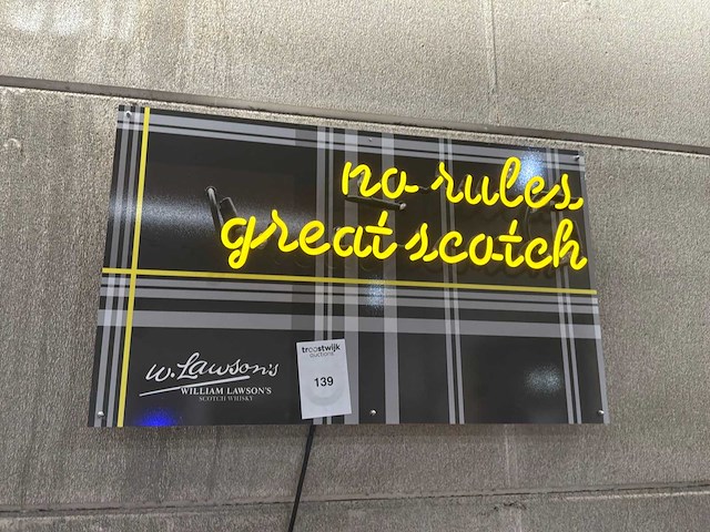 William lawson no rules great scotch decoratie neon verlichting - afbeelding 1 van  1