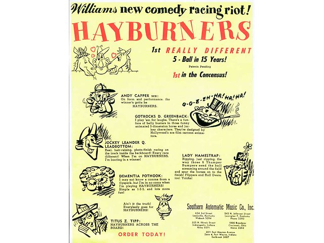 Williams - hayburners - flipperkast - afbeelding 5 van  6