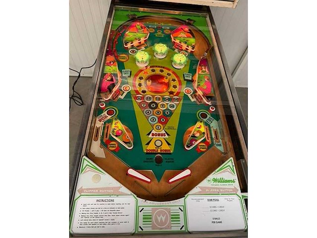 Williams - star pool - flipperkast - afbeelding 5 van  7