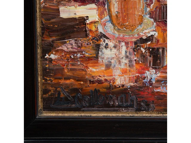 Willy colleman, 'met de trekzak', 1985, oil on canvas - afbeelding 5 van  8
