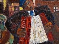 Willy colleman, 'met de trekzak', 1985, oil on canvas - afbeelding 7 van  8
