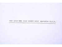 Willy de sauter - zeefdruk in goud, met bladgoud 22 karaat bijgewerkt - 1987 - afbeelding 2 van  10