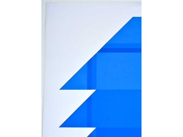 Willy plompen - geometrische compositie - kleurenzeefdruk - 1972 - afbeelding 3 van  5