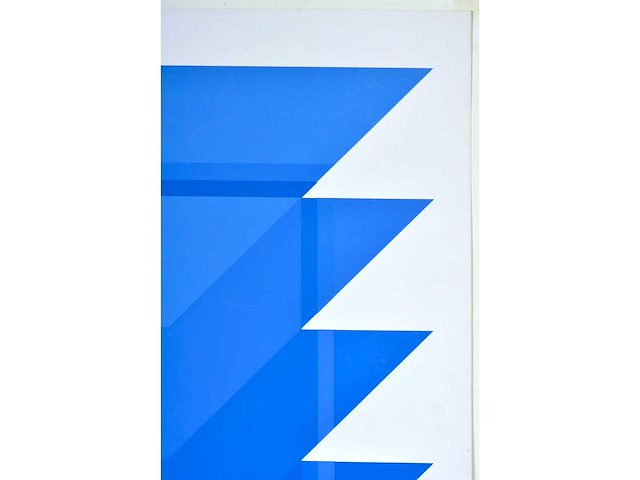 Willy plompen - geometrische compositie - kleurenzeefdruk - 1972 - afbeelding 4 van  5