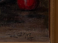 Willy van riet (1887-1928), still life with fruit and a japanese oni mask, 1919, oil on canvas 54 x 75 cm. (21.26 x 29.53 in.), frame: 71 x 93 cm. (27.94 x 36.60 in.) - afbeelding 4 van  6