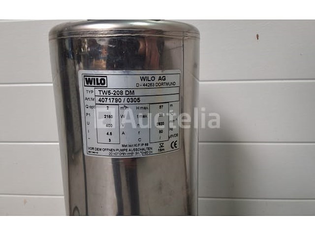 Wilo dombelpomp tw5-208 dw - afbeelding 1 van  4