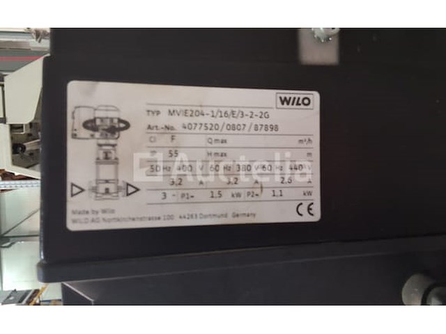 Wilo drukverhoging twin turbo 16 bar cor-2mvie204-2g/vr-eb (nr. 15-35) - afbeelding 2 van  9