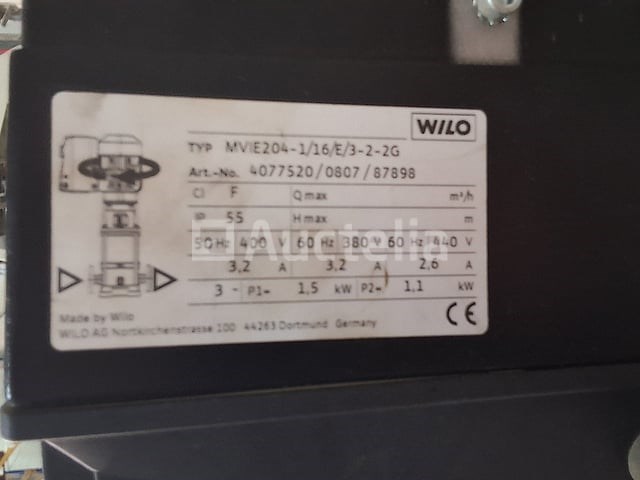Wilo drukverhoging twin turbo 16 bar cor-2mvie204-2g/vr-eb (nr. 15-35) - afbeelding 8 van  9