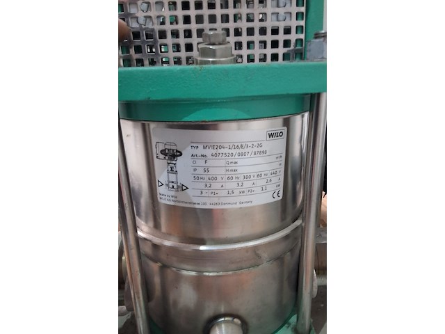 Wilo drukverhoging twin turbo 16 bar cor-2mvie204-2g/vr-eb (nr. 15-35) - afbeelding 9 van  9