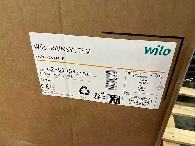Wilo rainsystem rain1-25 em b regenwaterinstallatie - afbeelding 2 van  2