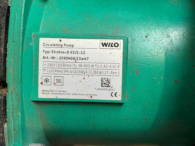 Wilo stratos-d 65/1-12 circulatiepomp - afbeelding 2 van  2