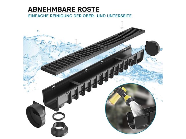 Wiltec drain – 1000 x 140 x 115 mm – laadvermogen 12,5 t (x2) - afbeelding 4 van  9