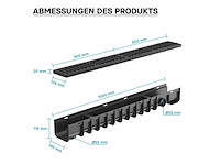 Wiltec drain – 1000 x 140 x 115 mm – laadvermogen 12,5 t (x2) - afbeelding 7 van  9