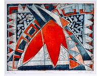 Wim zurné - stilleven - ets