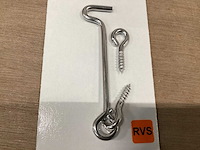 Windhaak rvs, 100mm (100x) - afbeelding 1 van  6