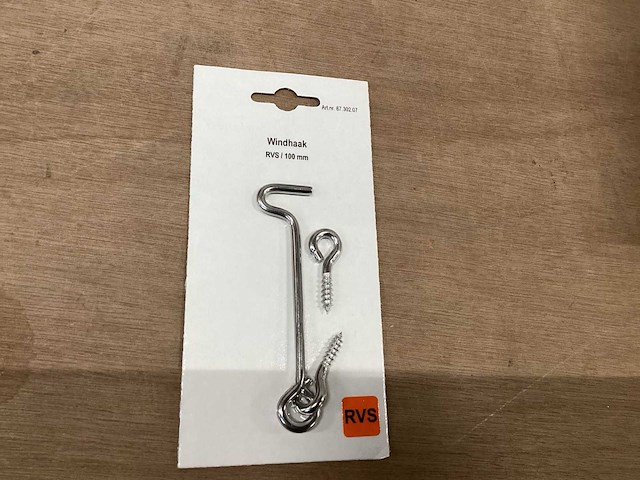 Windhaak rvs, 100mm (100x) - afbeelding 2 van  6