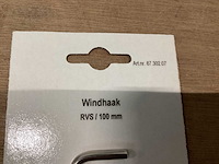 Windhaak rvs, 100mm (100x) - afbeelding 4 van  6