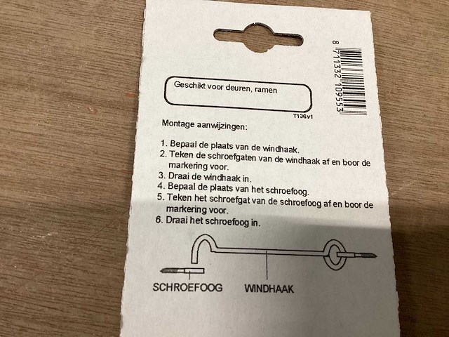 Windhaak rvs, 100mm (100x) - afbeelding 5 van  6