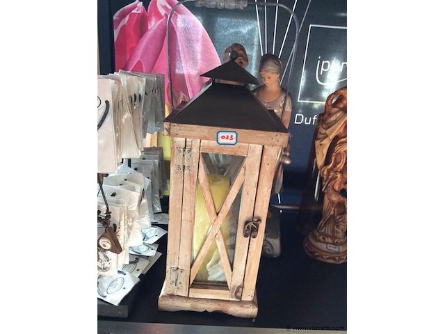 Windlicht hout - afbeelding 1 van  2