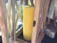 Windlicht hout - afbeelding 2 van  2