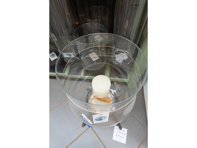 Windlicht vera glas | h60 cm - afbeelding 2 van  4