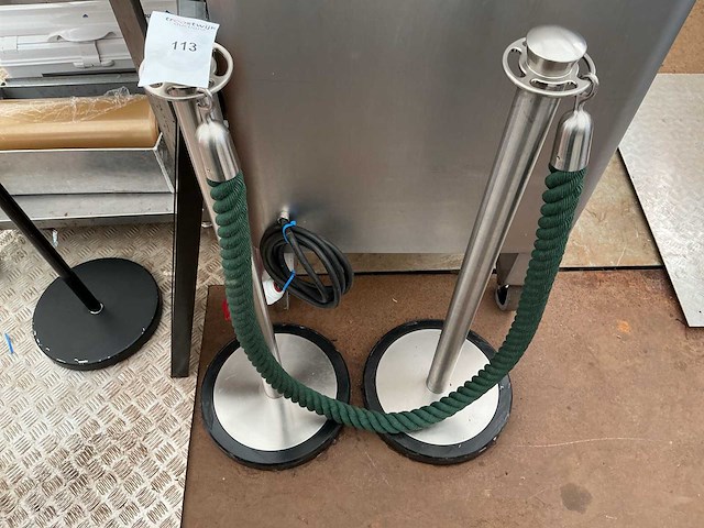 Winkel afzetpaal met koord (2x) - afbeelding 1 van  1
