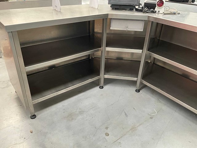 Winkel toonbank rvs l- vormig - afbeelding 4 van  4