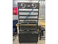 Winkeldisplay zwart 96x36x195cm - afbeelding 1 van  1