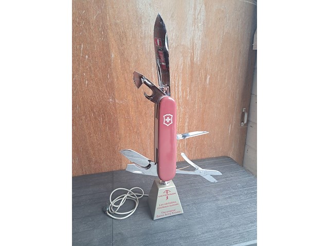 Winkeldisplay zwitsers mes in werkende staat met bewegende onderdelen h 900mm b 600mm d 150mm - afbeelding 1 van  6