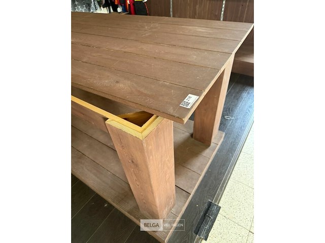 Winkeltafel in hout, afneembaar blad - afbeelding 3 van  4