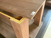 Winkeltafel in hout, afneembaar blad - afbeelding 3 van  4