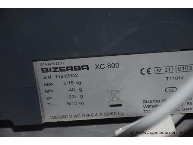 Winkelweegschaal bizerba, xc800 - afbeelding 4 van  4