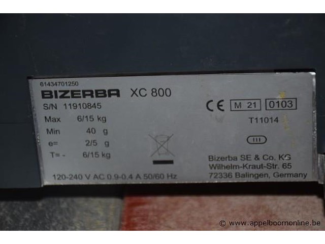 Winkelweegschaal bizerba, xc800 - afbeelding 2 van  2