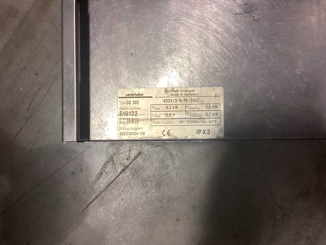 Winterhalter gs302 korvenvaatwasmachine - afbeelding 2 van  5