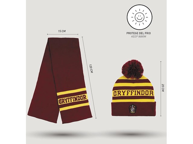 Winterset muts, sjaal en handschoenen - gryffindor - harry potter - afbeelding 5 van  5