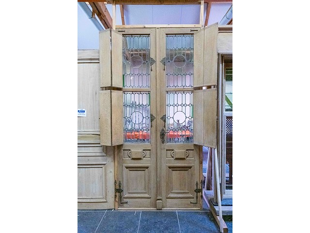 Wintertuindeur met houten uiken ±1700 - afbeelding 1 van  8