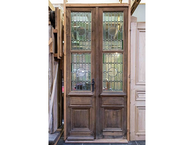 Wintertuindeur met houten uiken ±1700 - afbeelding 4 van  8