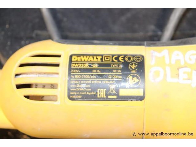 Wipzaag dewalt dw333-qs - afbeelding 3 van  3