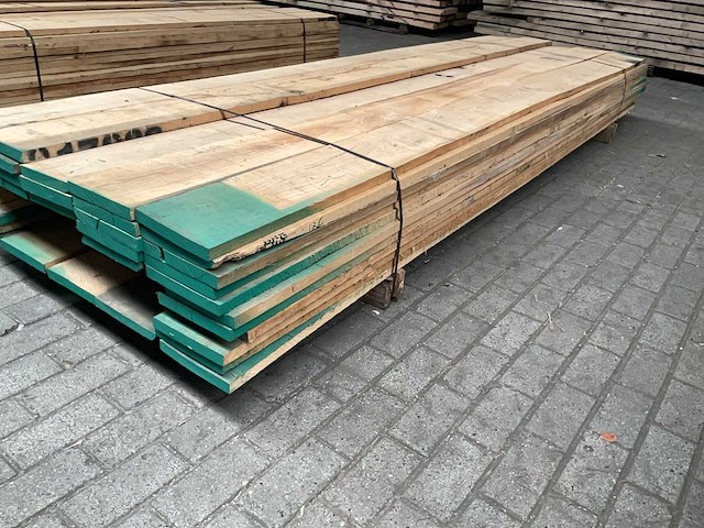 Wit amerikaans eiken planken 26x205 mm (54x) - afbeelding 1 van  5