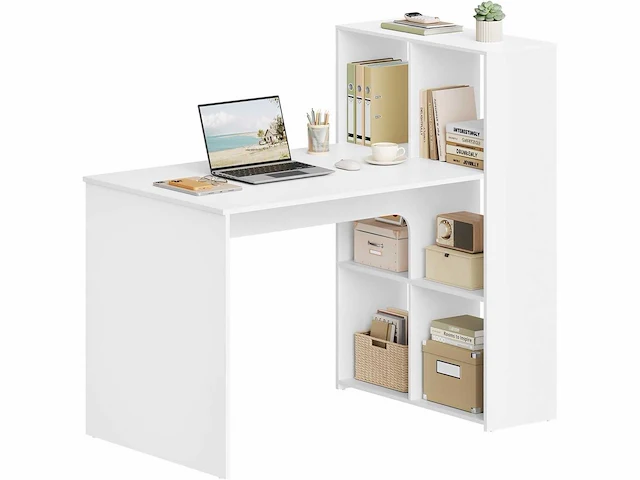 Wit bureau met plank en opslag - afbeelding 6 van  6