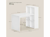 Wit bureau met plank en opslag - afbeelding 1 van  6