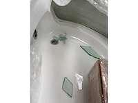 Wit geglazuurd whirlpoolbad - 1 zitplaats - 263l - linkerhoek (x2) - afbeelding 2 van  14