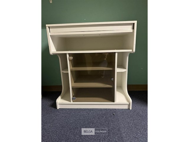 Wit houten bureel - afbeelding 1 van  4