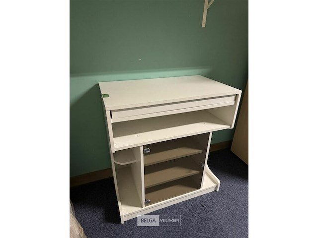 Wit houten bureel - afbeelding 3 van  4