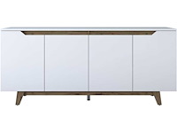 Wit houten dressoir met 4 deuren - afbeelding 3 van  9