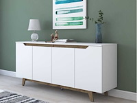 Wit houten dressoir met 4 deuren