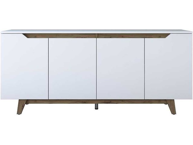 Wit houten dressoir met 4 deuren - afbeelding 3 van  8